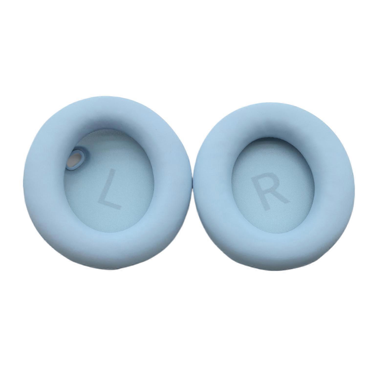 1Pair Protein Läder Öronkudde För Space One Hörlurar Öronkuddar Öronkuddar Svampar Kuddar Täck Lake Wave Blue