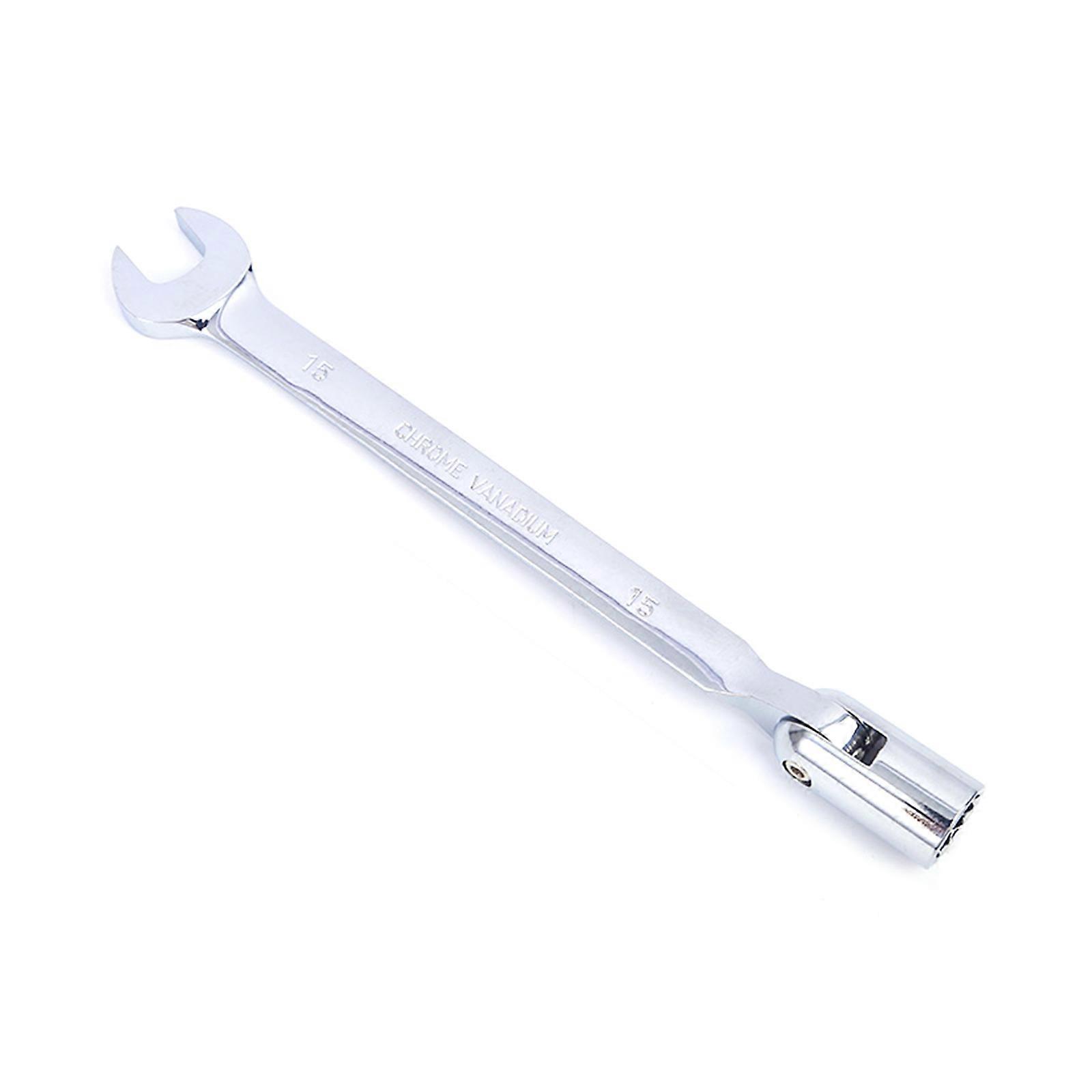 Universal Socket Wrench 2 in 1 Open End Adjustable Socket Wrench Double-head Spanner Phone Auto Repair Hand Tools  15mm
