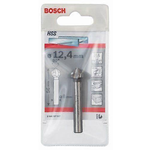 Bosch 2608597507 HSS fraise conique fraise à queue cylindrique trois arêtes de coupe 90° Ø 12,4 mm