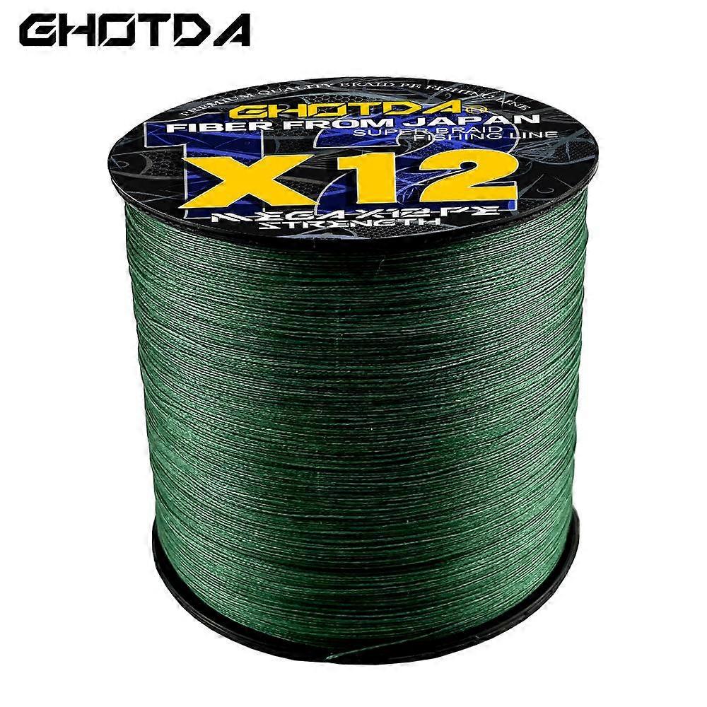 GHOTDA New X12 Super Strong 500M 12 Strands Braided Fishing Line Multifilament PE Line Saltwater Fishing Tackle 25 30 39 50 65 77 92 120LB