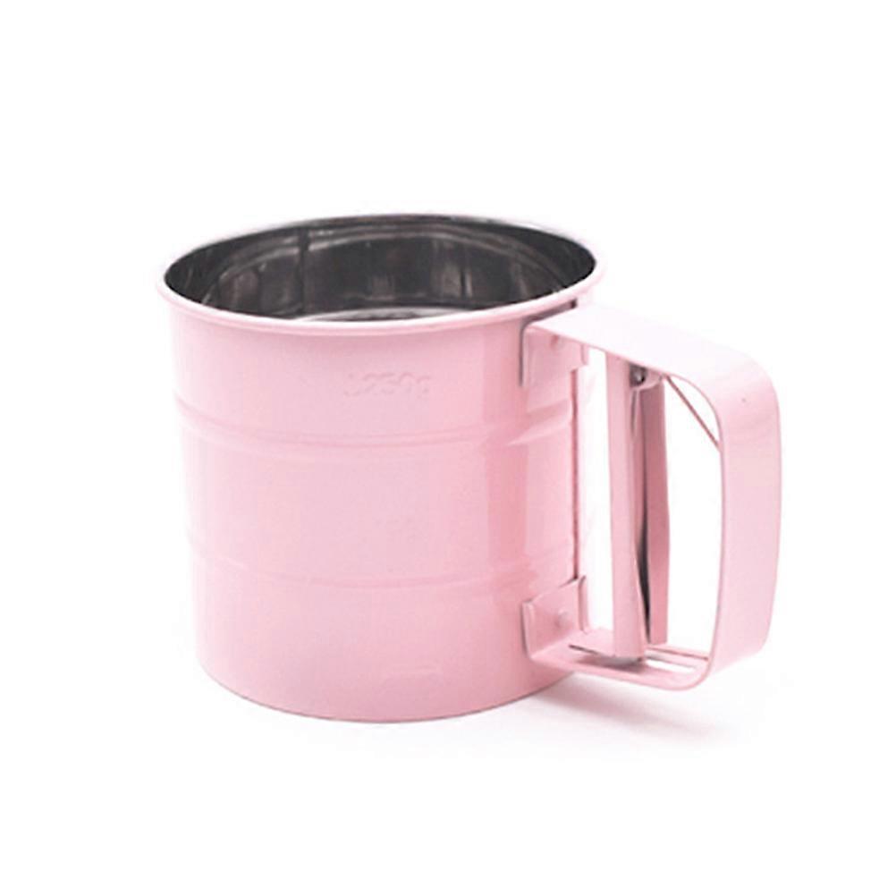 Double Layer Fine Mesh Sifter, Ideal For One Hand Press Crank, Stainless Steel Construction, Strong And Stable, Fine Mesh Sifter, Portable Design,