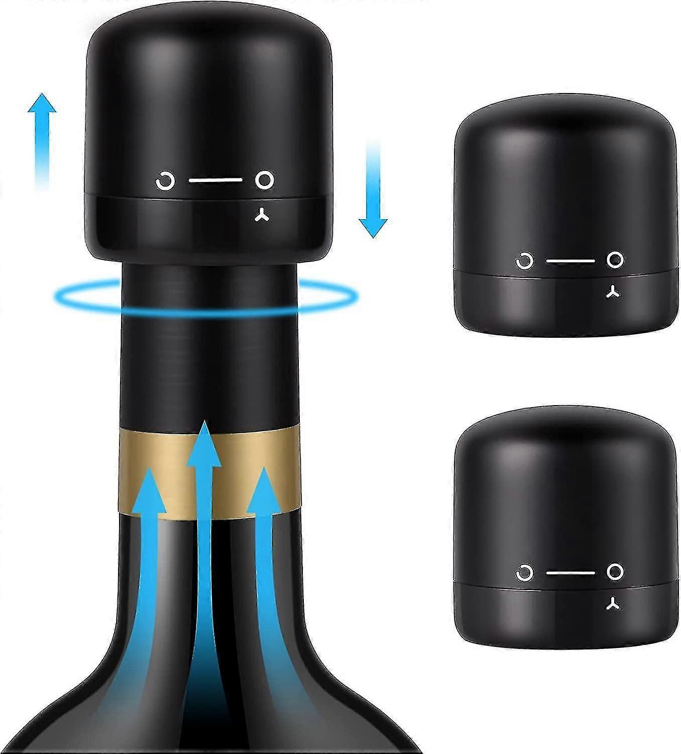 Wine Bottle Stopper, With Silicone, Reusable (3 Pack)