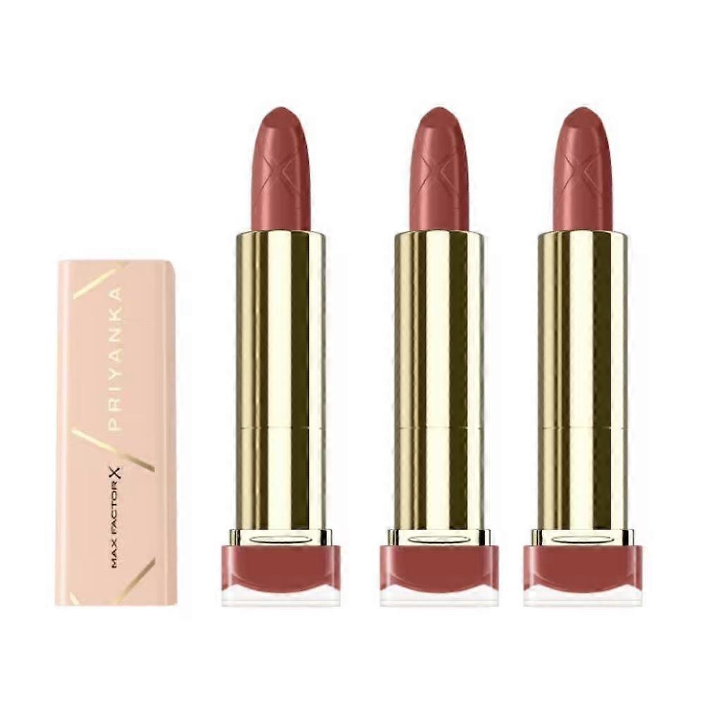 3 x Max Factor Colour Elixir Priyanka Lippenstift - 012 Fresh Rose