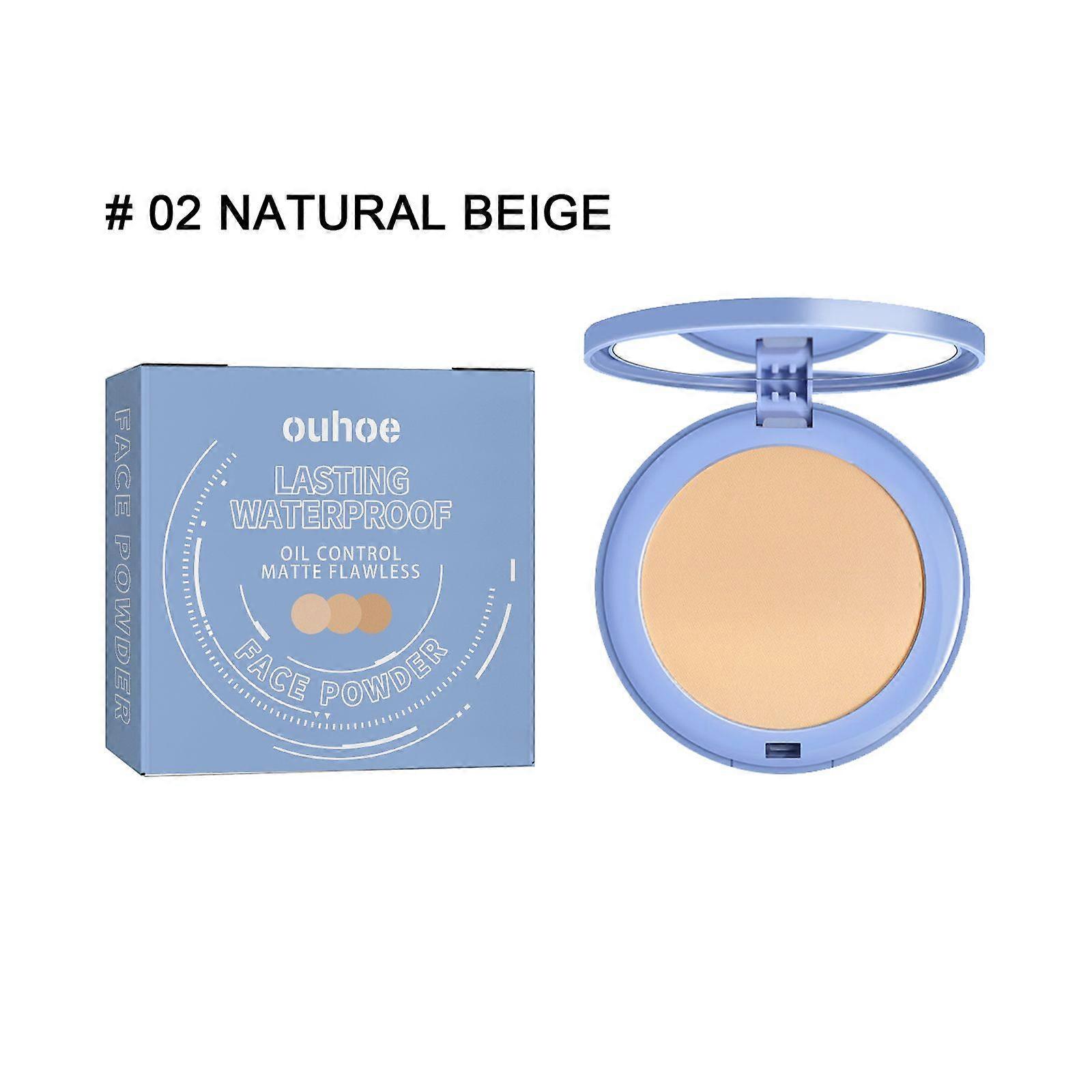 2 pieces of OUHOE setting powder, flawless, long-lasting, not easy to remove makeup, natural, light and breathable setting powder