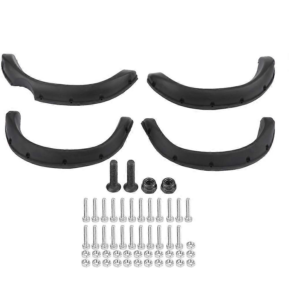 Rubber Wheels and Fender Flares for Tamiya TF2 1/10 Scale RC Crawler