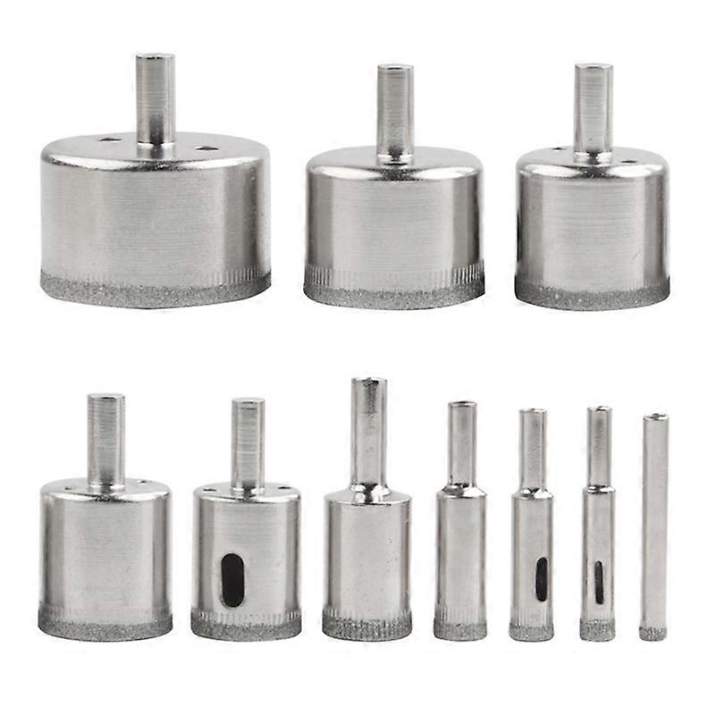 Diamond Drill Bits Set 10PC Diamond Hole Saw Set Glass Drill Bit