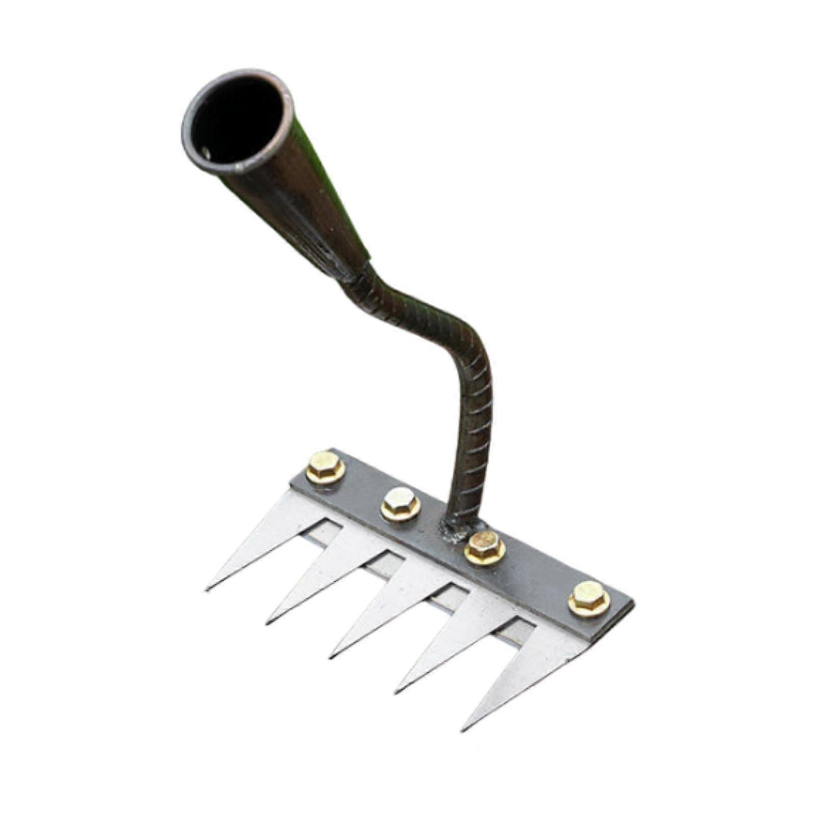 ガーデンレーキ手動除草機クローヘビーデューティースチールガーデニングハンドウィーダーツール