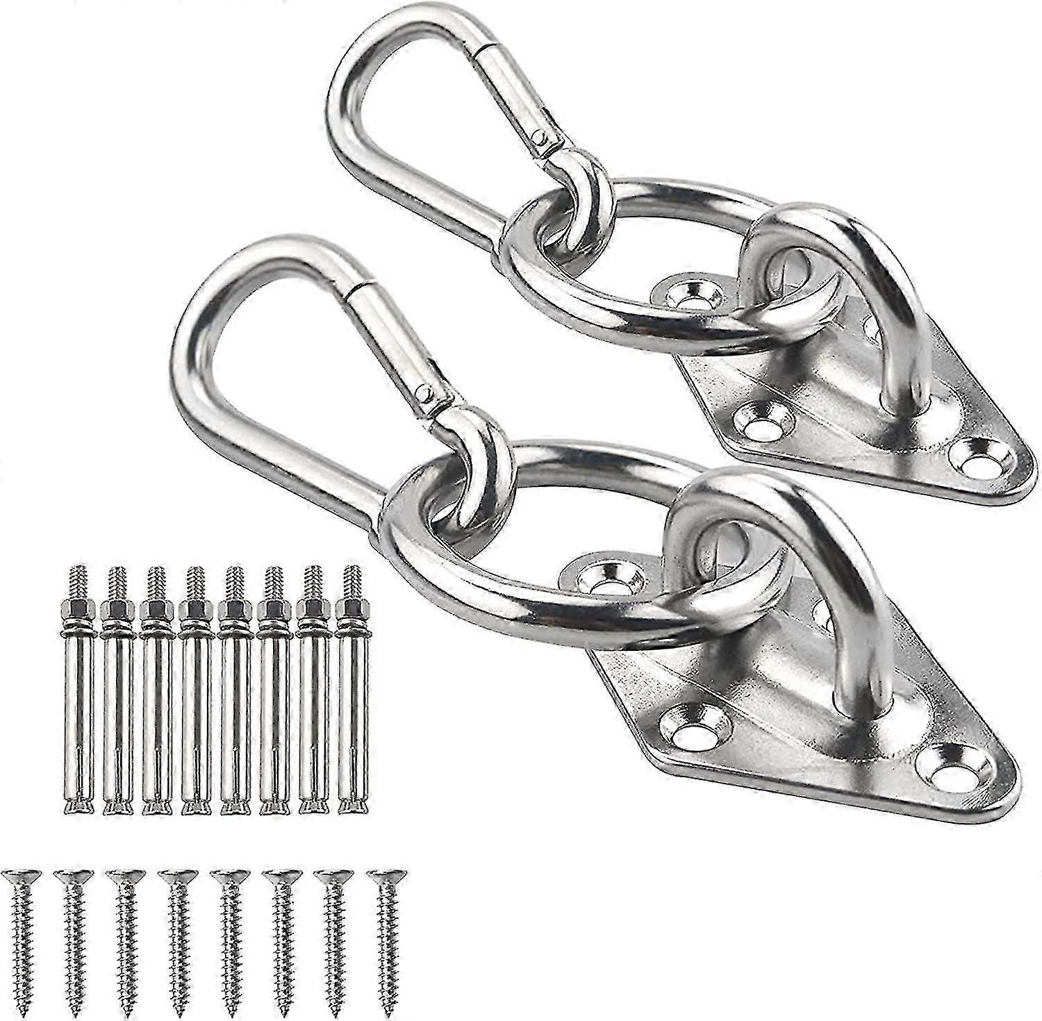 Robust Hammock Hanging Kit Featuring M8 Ceiling Hooks and Swing Hook for Easy Installation