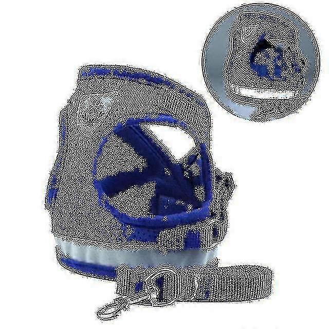 JiaWei Réglable Mesh Réfléchissant Gilet Laisse Pour Chien De Compagnie, Taille :m (bleu) hrV
