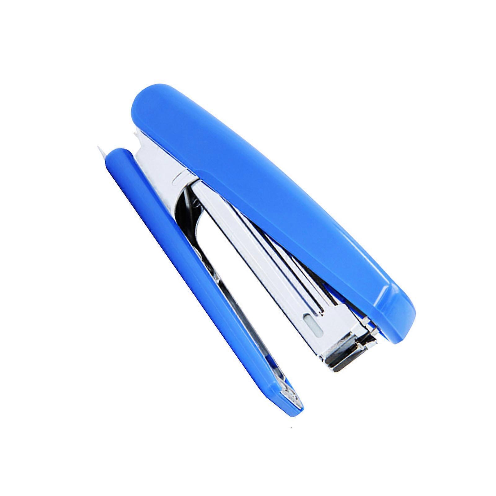 Desk Stapler 12 Sheets Capacity Efficient Secure Portable Labor Saving Metal Stapler for Office School Blue