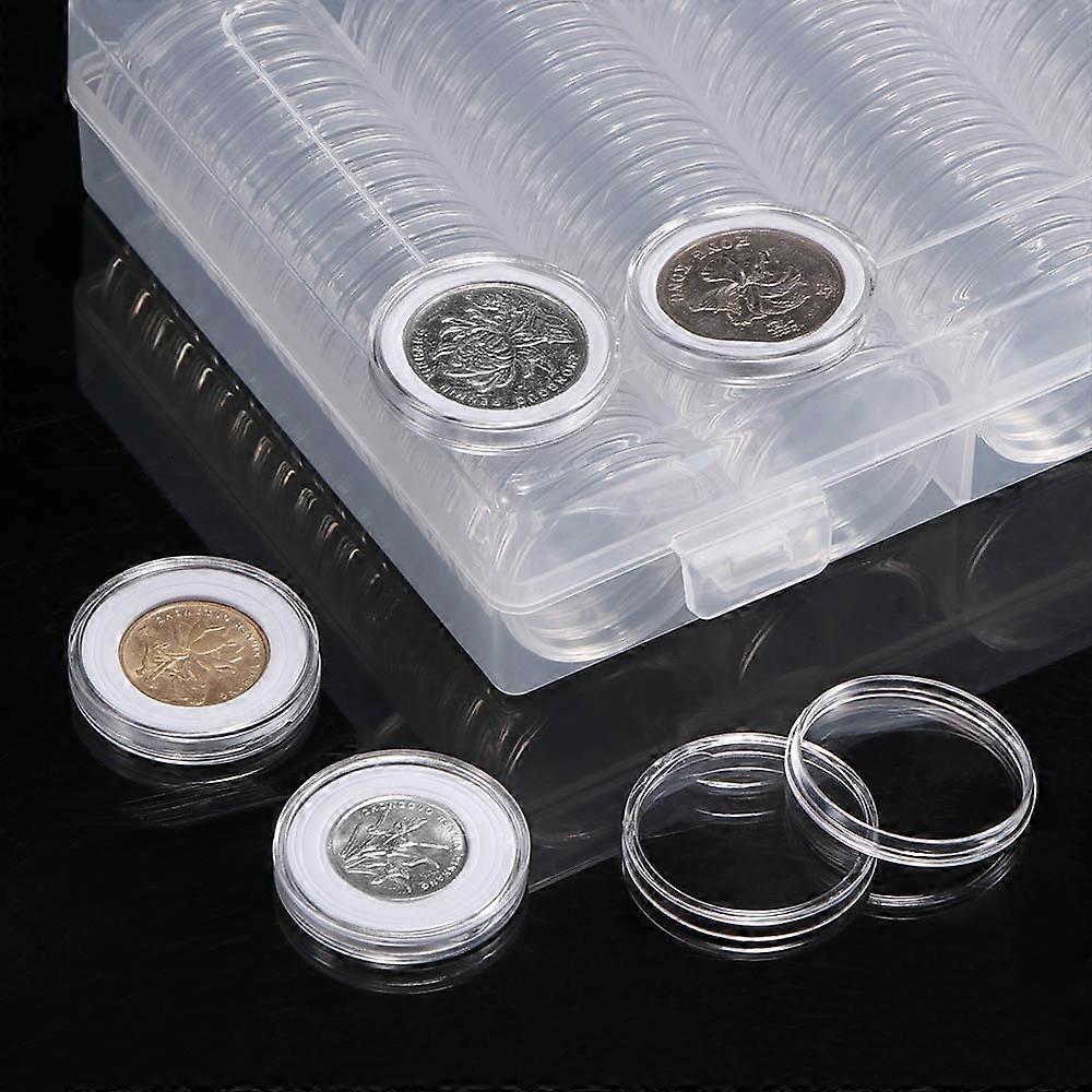 Coin Capsules 100 x 30mm Round Boxes Commemorative Coin Protection Box 2pcs 30mm