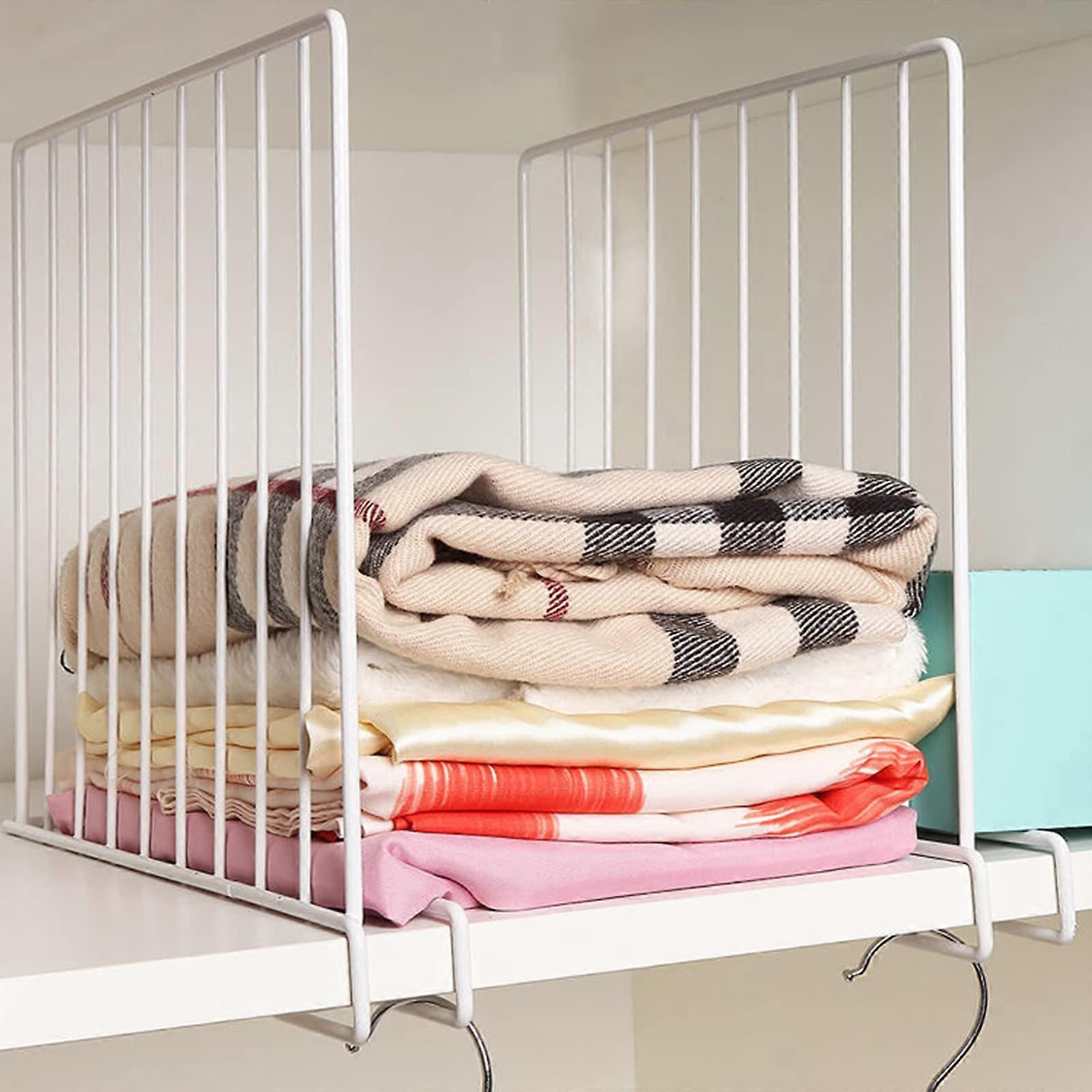 Shelf separatists, 8 packs of cabinet shelf organizer, metal cabinet shelf residents for wooden shelves