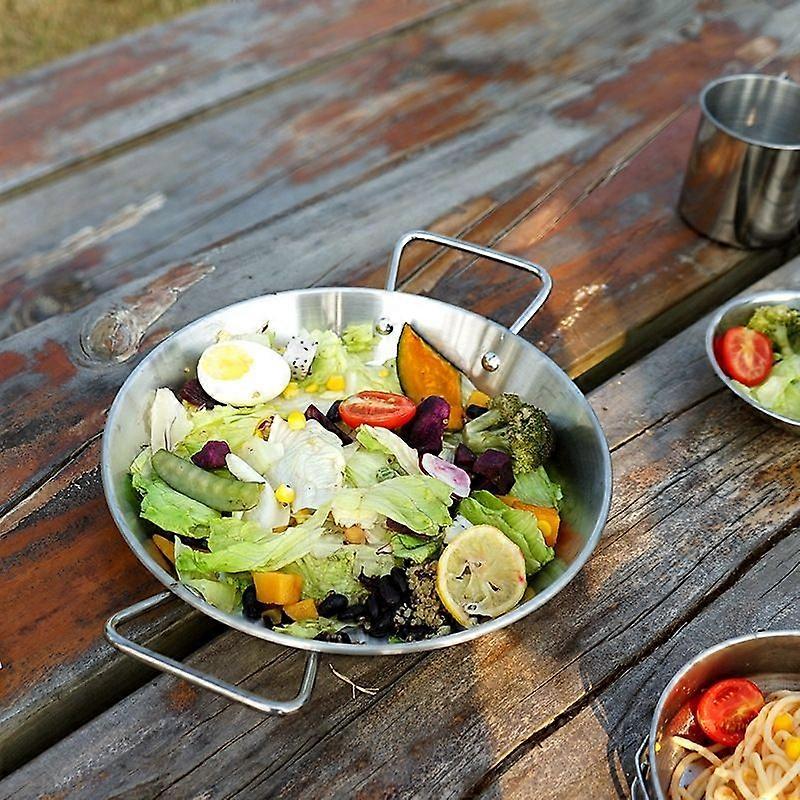 Camping Stainless Steel Binaural Pans