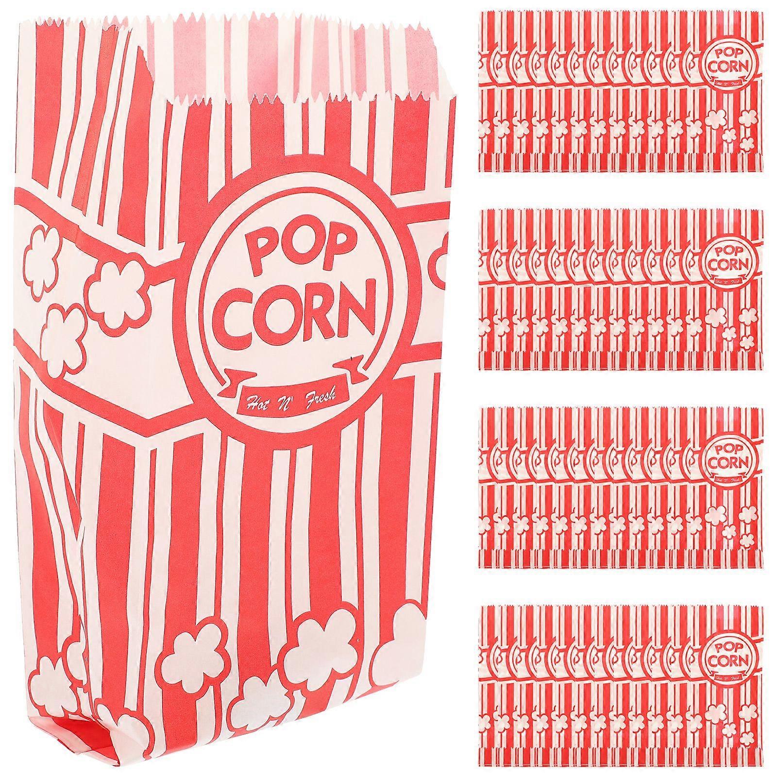 100 sztuk papierowych toreb na popcorn na imprezę luzem pojemniki na popcorn do dekoracji wieczoru filmowego
