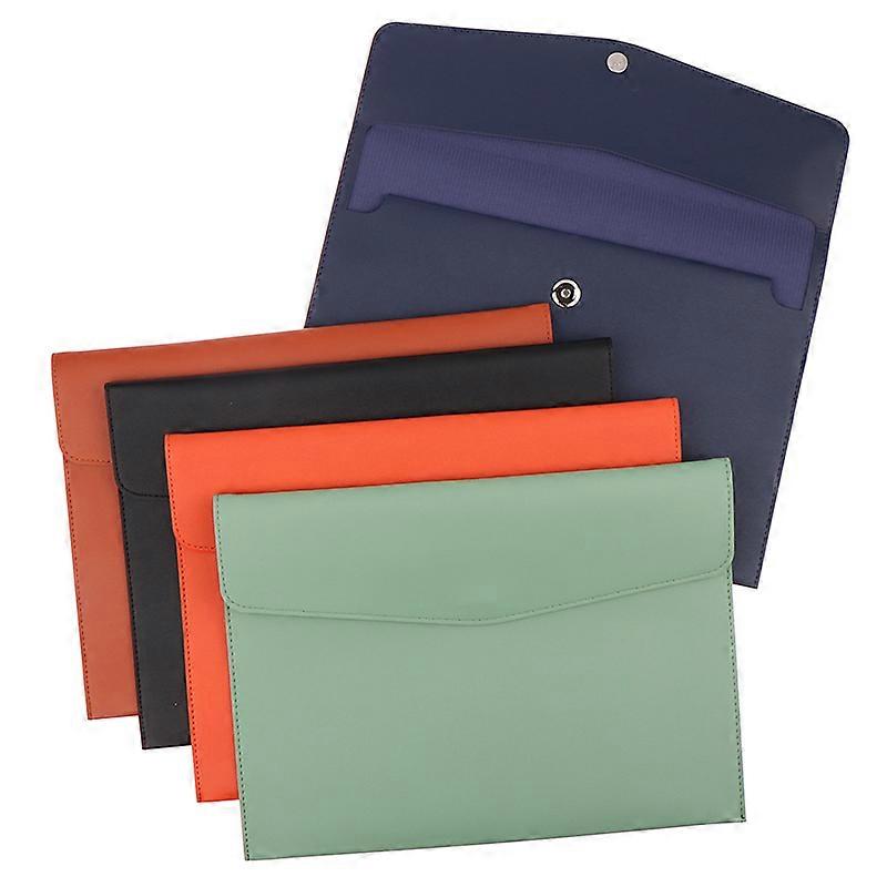 1 Piece A4 Document Bag Leather File Folder Data Package Fashion Briefcase Data Contract Bill File Bag School Office Supplies