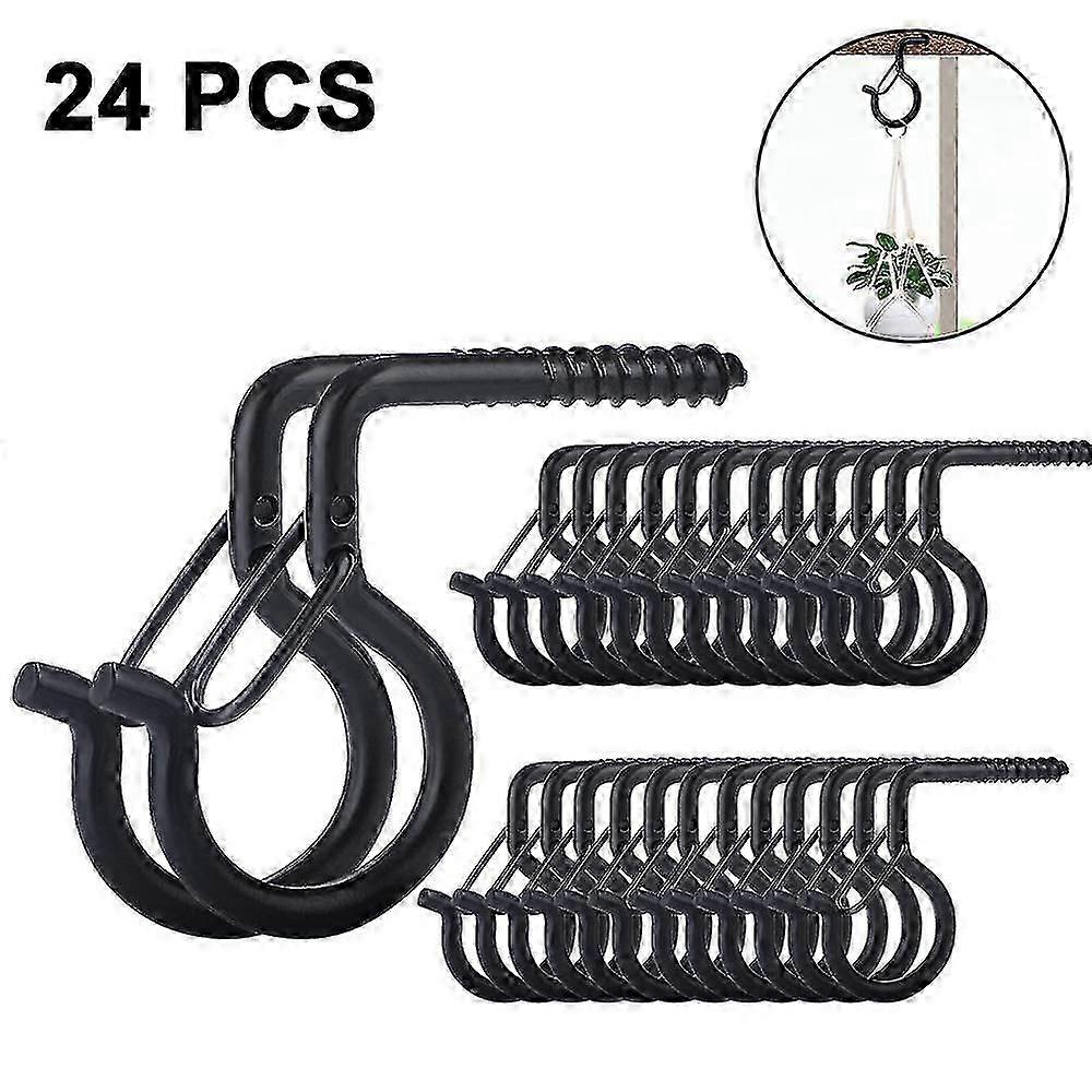 24pcs Screw In Hooks Outdoor String Lights Screw Hook Ceiling Hooks