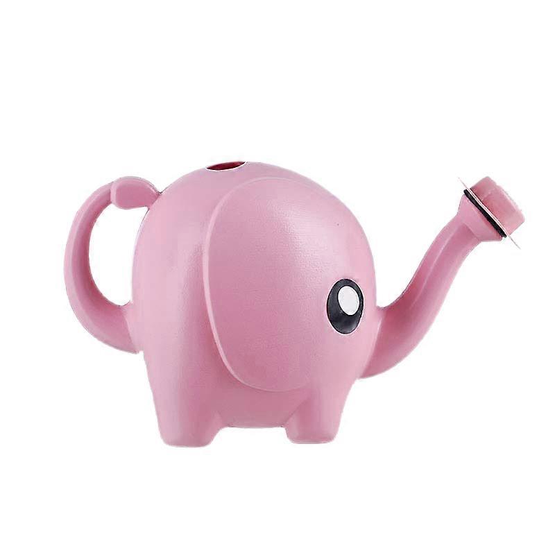Watering Can, Large Garden Watering Can, Pictographic Watering Can, Cartoon Watering Can, Domestic Child Watering Can (Thickened Elephant Pink)