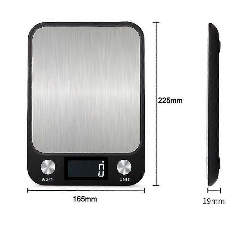High Precision Kitchen Digital Scale Electronic Gram Scale (Black 5kg/1g)
