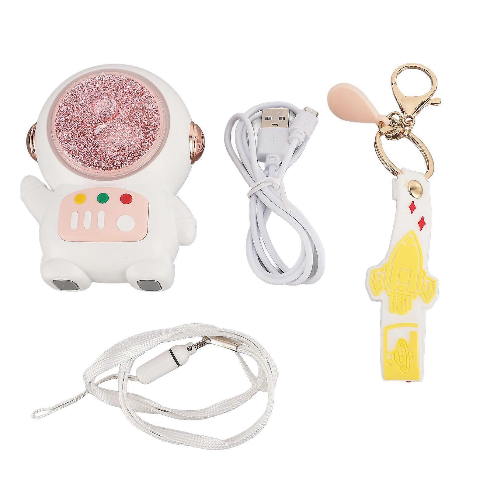 Astronaut Portable Mini USB Charging Handheld Leafless Portable Neck Hanging Fan for Working Resting