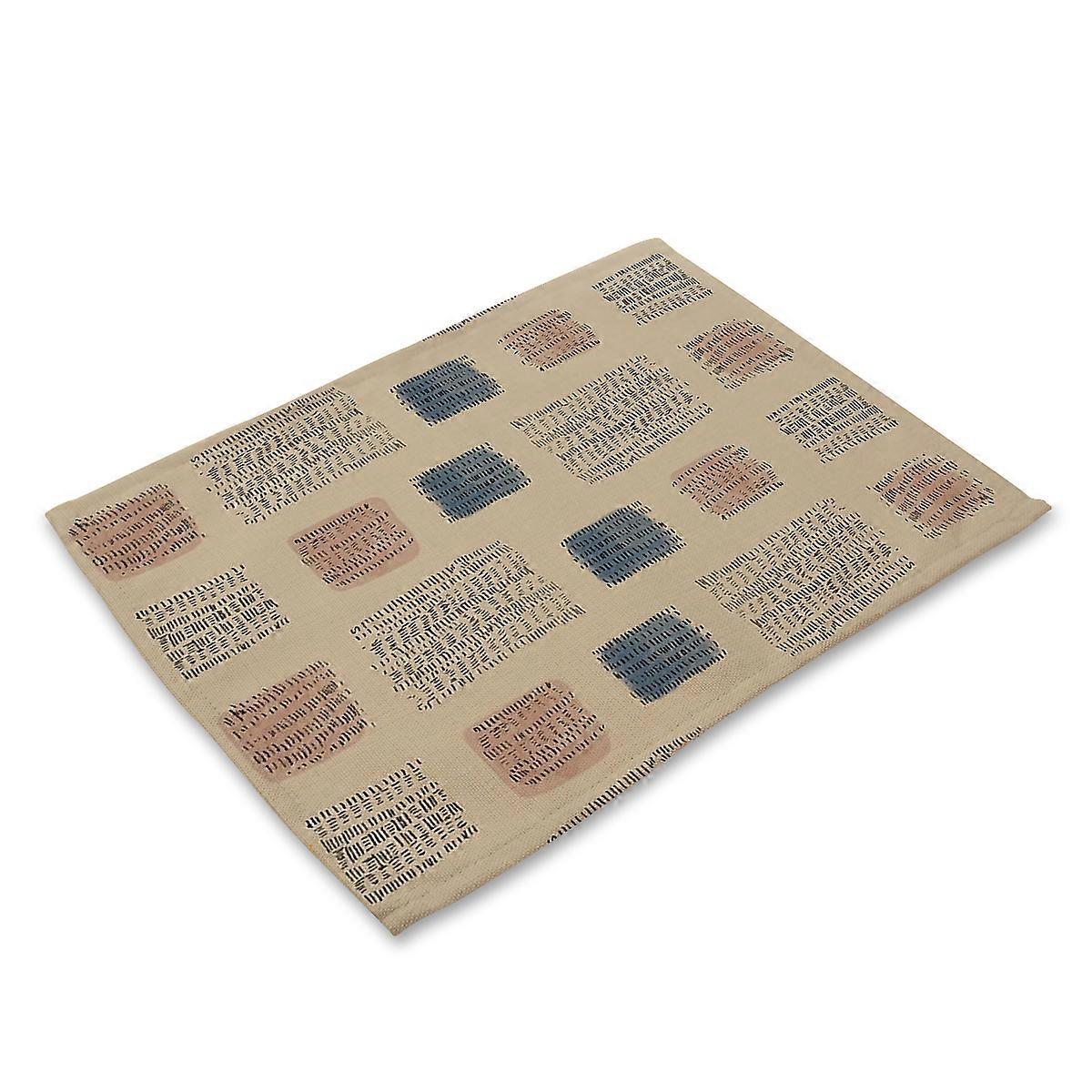 Colorful Plaid Stripe Pattern Heat Insulation Placemat Tableware Table Mat (MG0012-2)