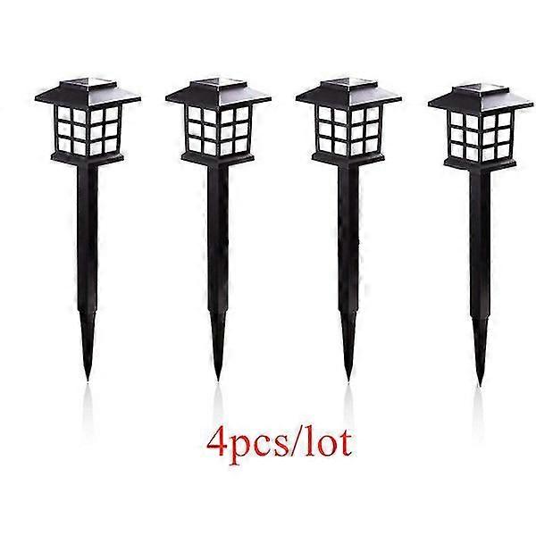 4pcs Led Solar Pathway Lights Waterproof Outdoor Solar For Garden/landscape/yard/patio/driveway/walkway Lighting
