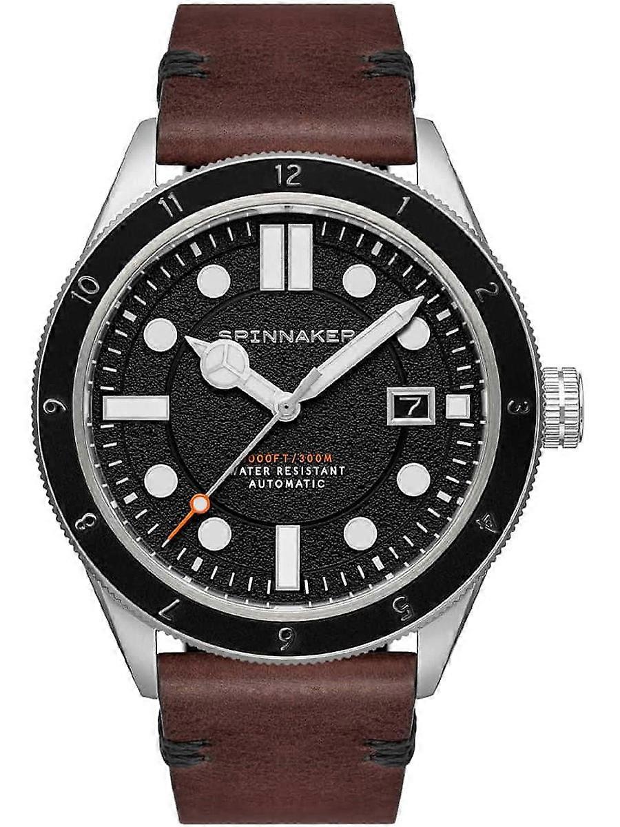 Spinnaker Brun Äkta Läder Cahill Automatic SP-5096-01 Herrklocka