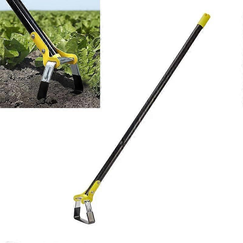 Hoe Garden Tool, Scuffle Garden Hoe with Long Handle, Adjustable Hula Hoe for Easy Weeding (45 Inch)