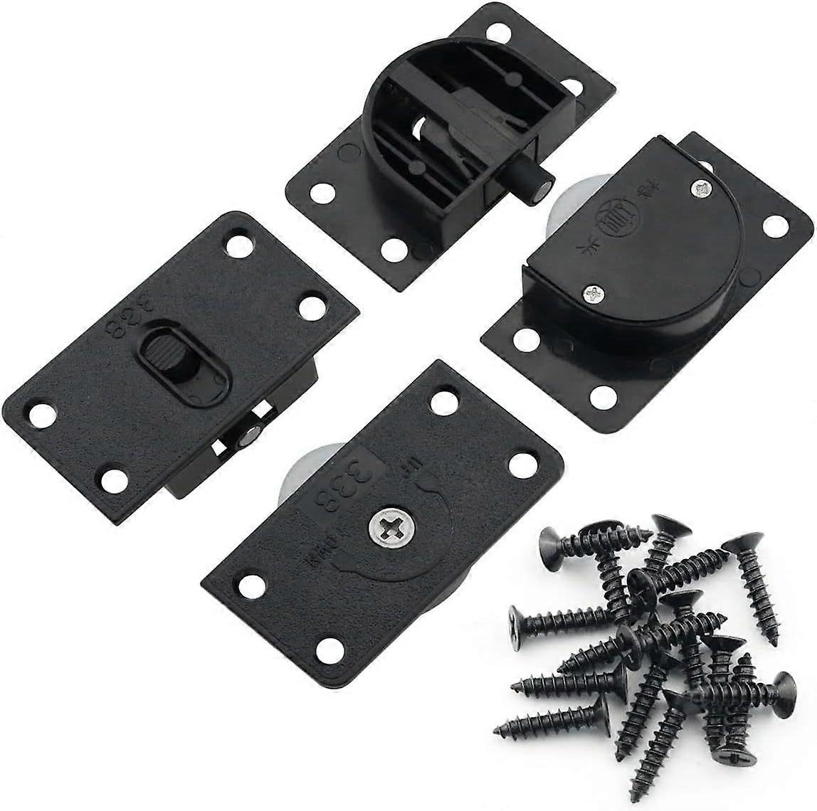 High quality brand new  2Sets Black Sliding Cabinet Hardware Component Home