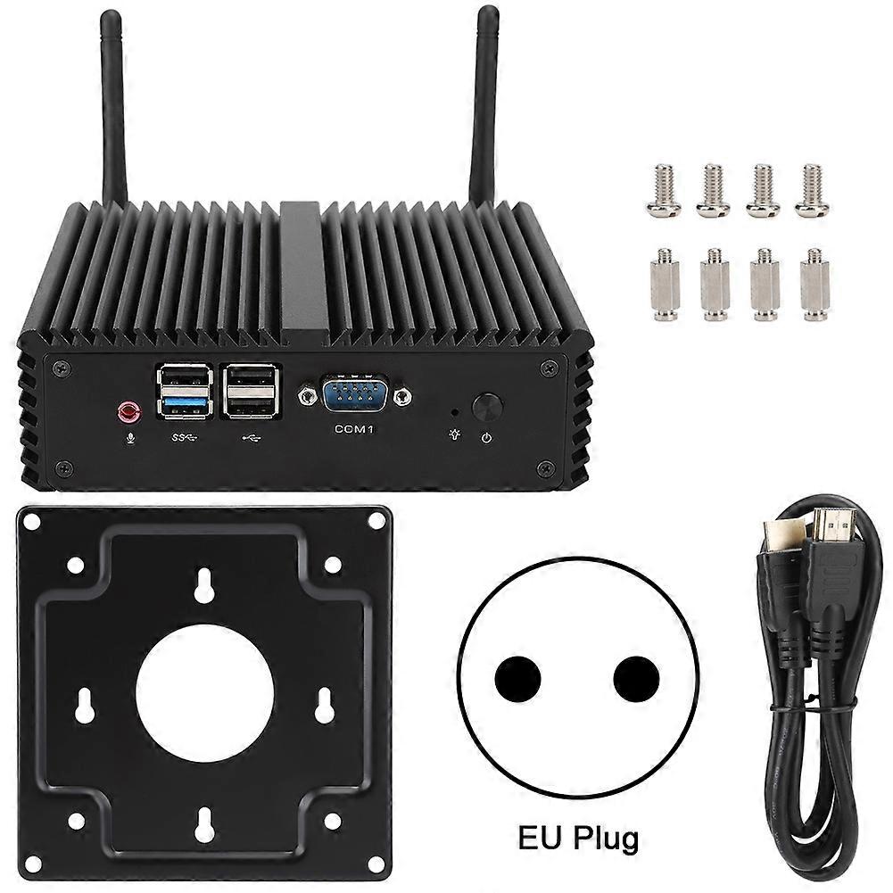 Für Intel J1900 Quad-Core WIN7 4COM 1TB HDD Alle Aluminiumlegierung Mini PC 100-240V (EU-Stecker)