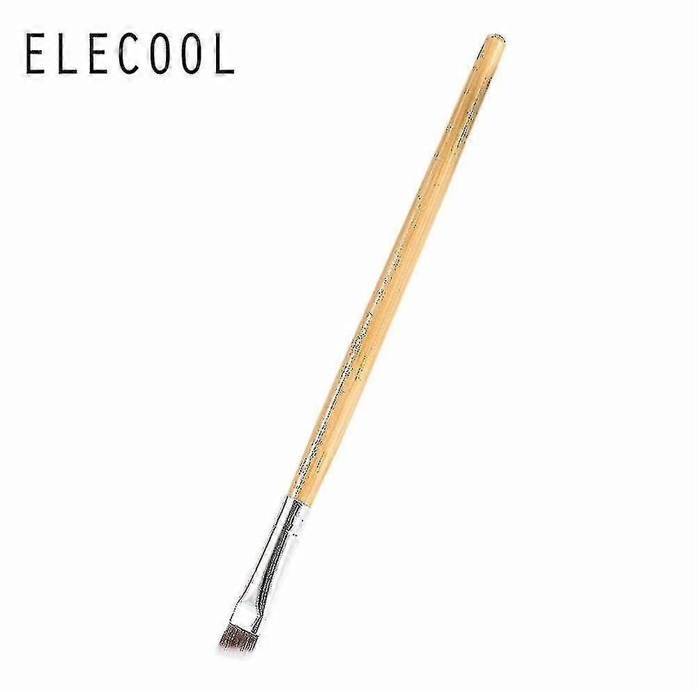 1pc Bamboo Handle Eyebrow Angled Brush Eyeliner Eyeshadow Ey