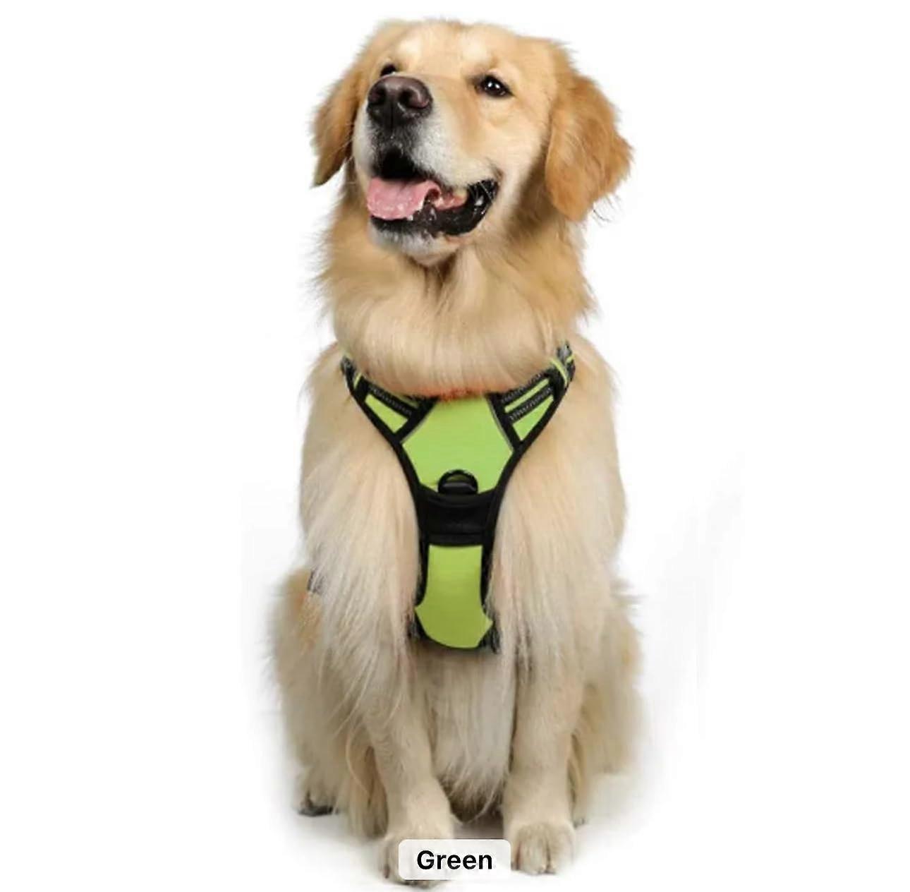 NoPull Dog Harness, Adjustable Padded Vest, Soft, Comfy  Breathable, 2 Leash Clips, No Choke, XL