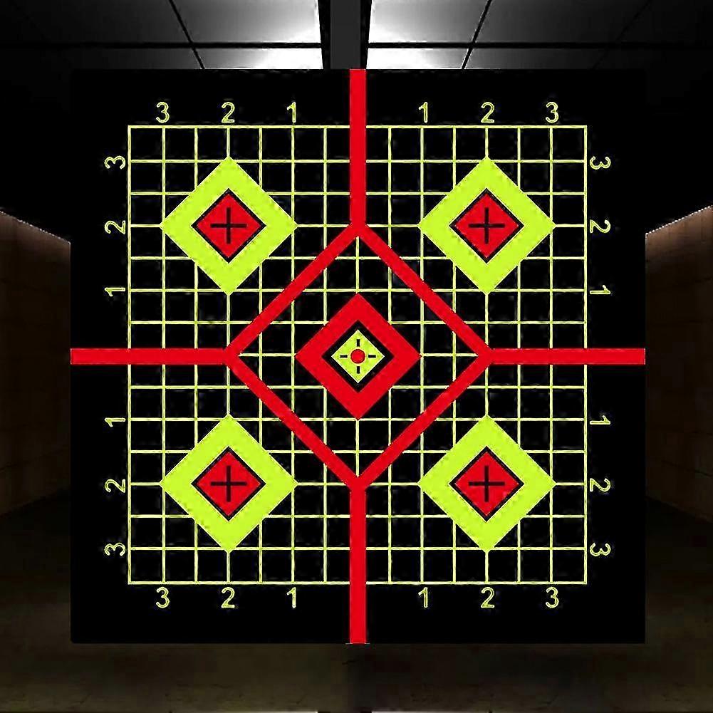25pcs Splatter Paper Fluorescent Reactive Self Adhesive Shooting Targets 8" inch