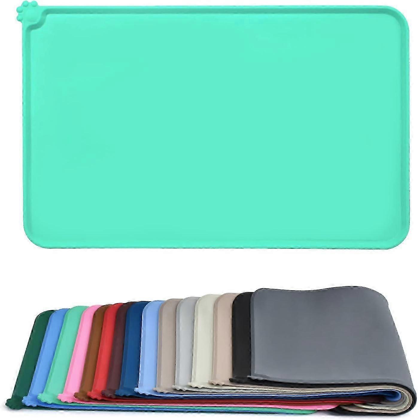 سيليكون للماء القط الأليفة تغذية الحصير ، الحصير وعاء الأليفة المضادة للانزلاق ، حصيرة تغذية الأليفة الخضراء