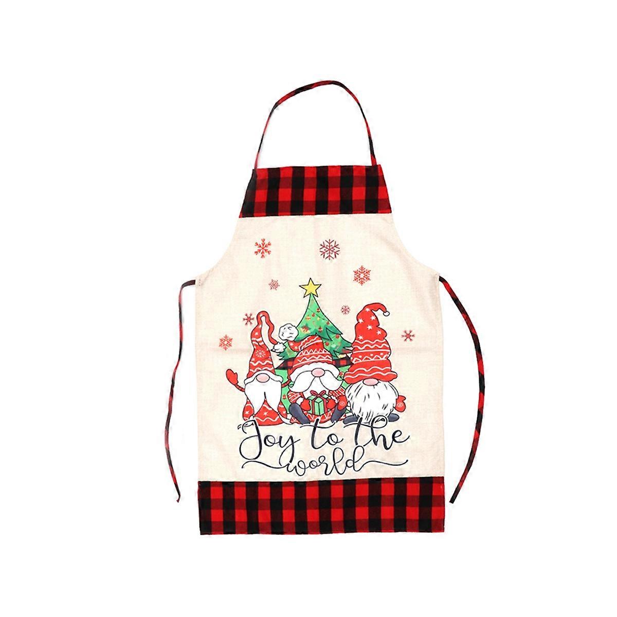 Christmas Bib Aprons-With Pockets Waterproof, Adjustable Apron B