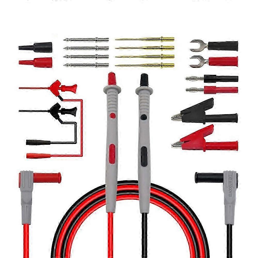 Replaceable Test Probes & Leads Kit with Needles & Cable for Digital Multimeter