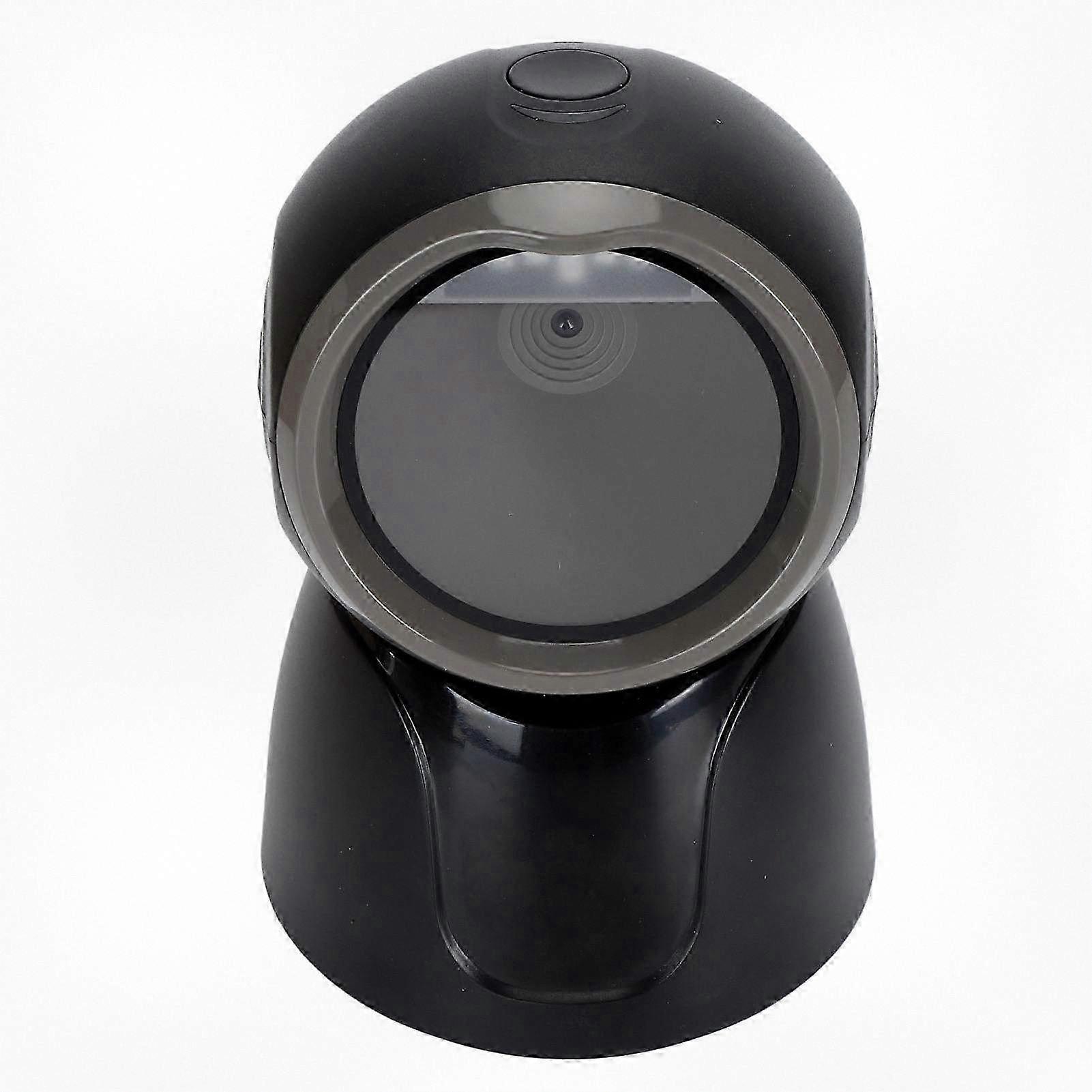 Omnidirectional Hands-Free Automatic USB Desktop Barcode Scanner for 1D and 2D QR Codes, Ideal for Banking and Retail Use