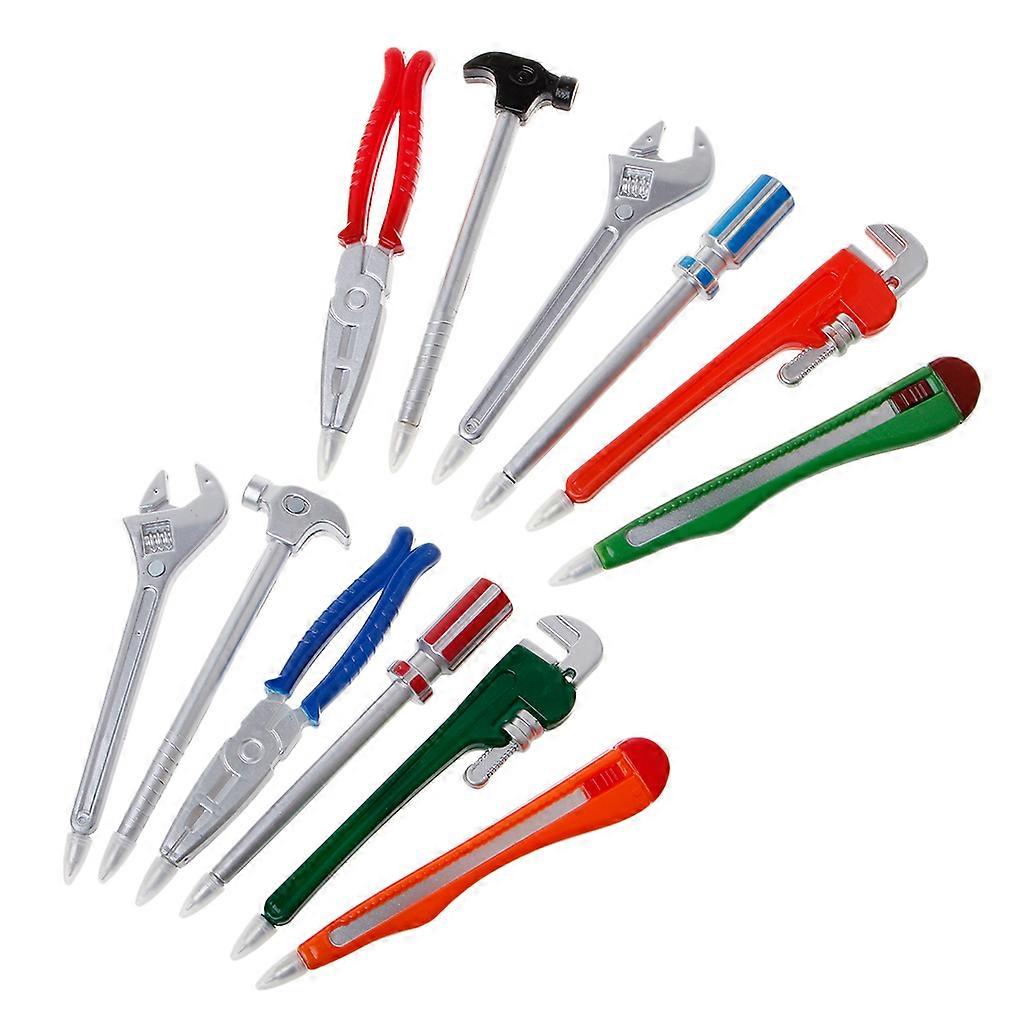 6pcs Simulation Hardware Tools for Creative Ballpoint Pens Office School Supplie Mixed Color