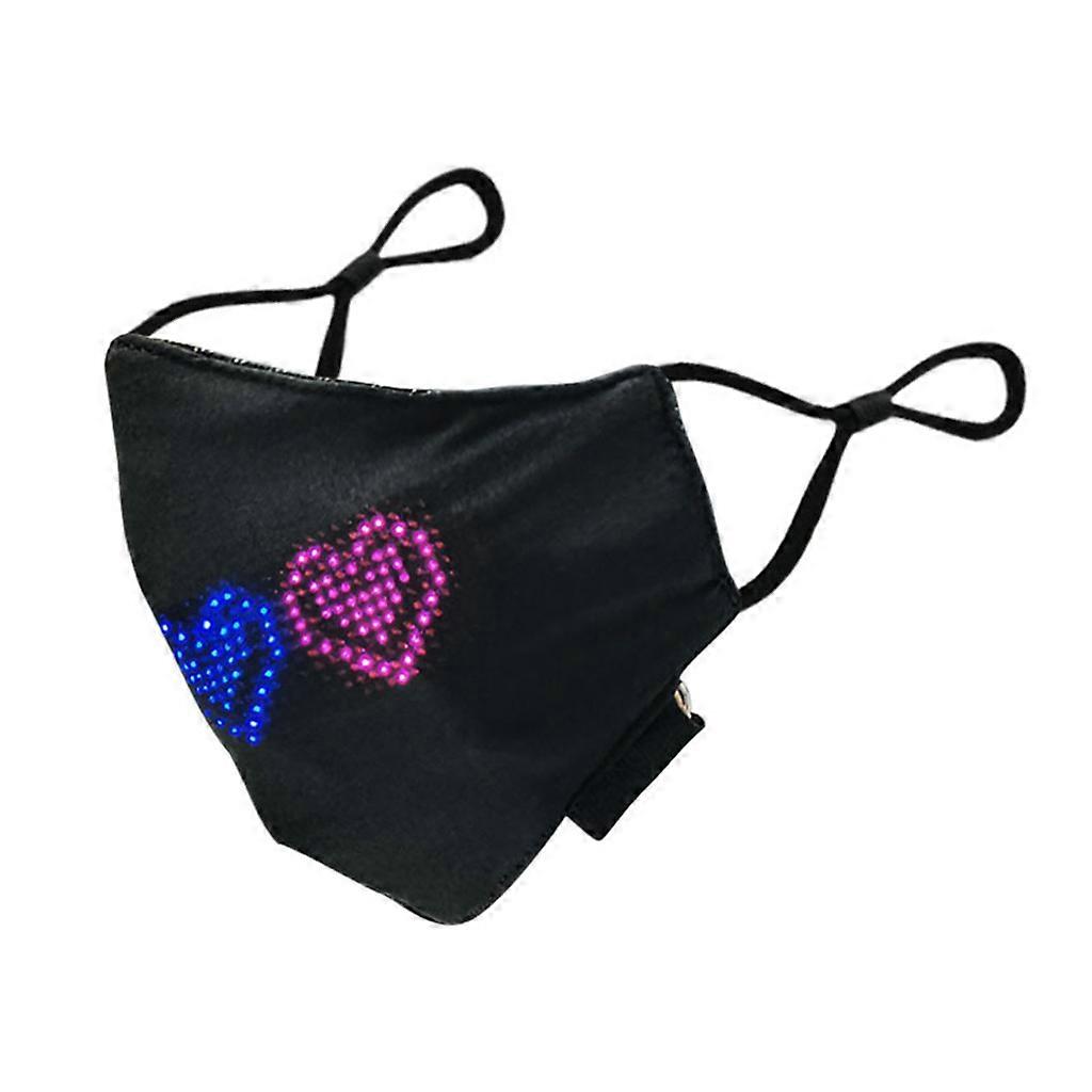 LED Luminous Glowing Mask for Smart Rechargeable LED Screen Display APP Control for Smart Control Recycling Cotton Mater