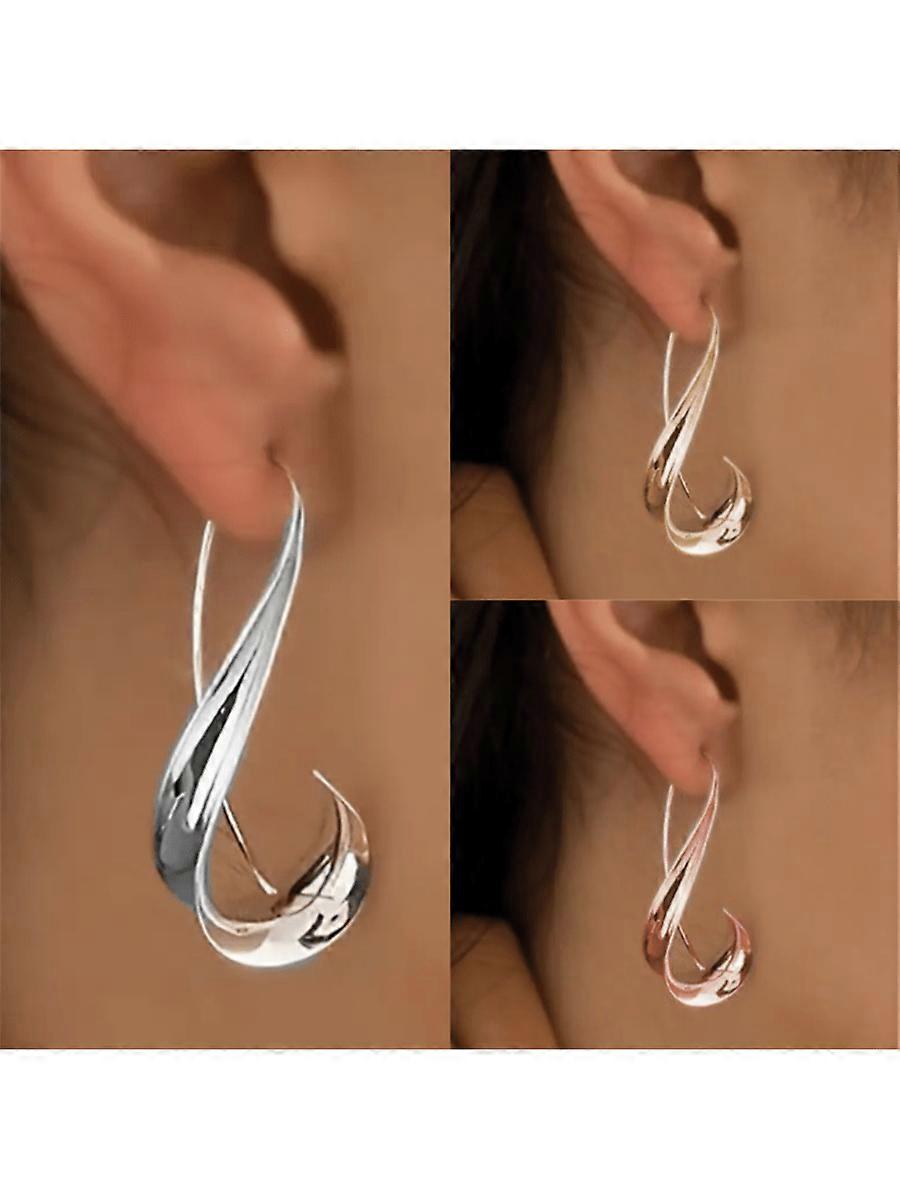 1 زوج أنيق بوهو غير متماثل دائرة طوق أقراط تصميم فريد من نوعه مناسب للارتداء اليومي وهدية عيد الحب للنساء