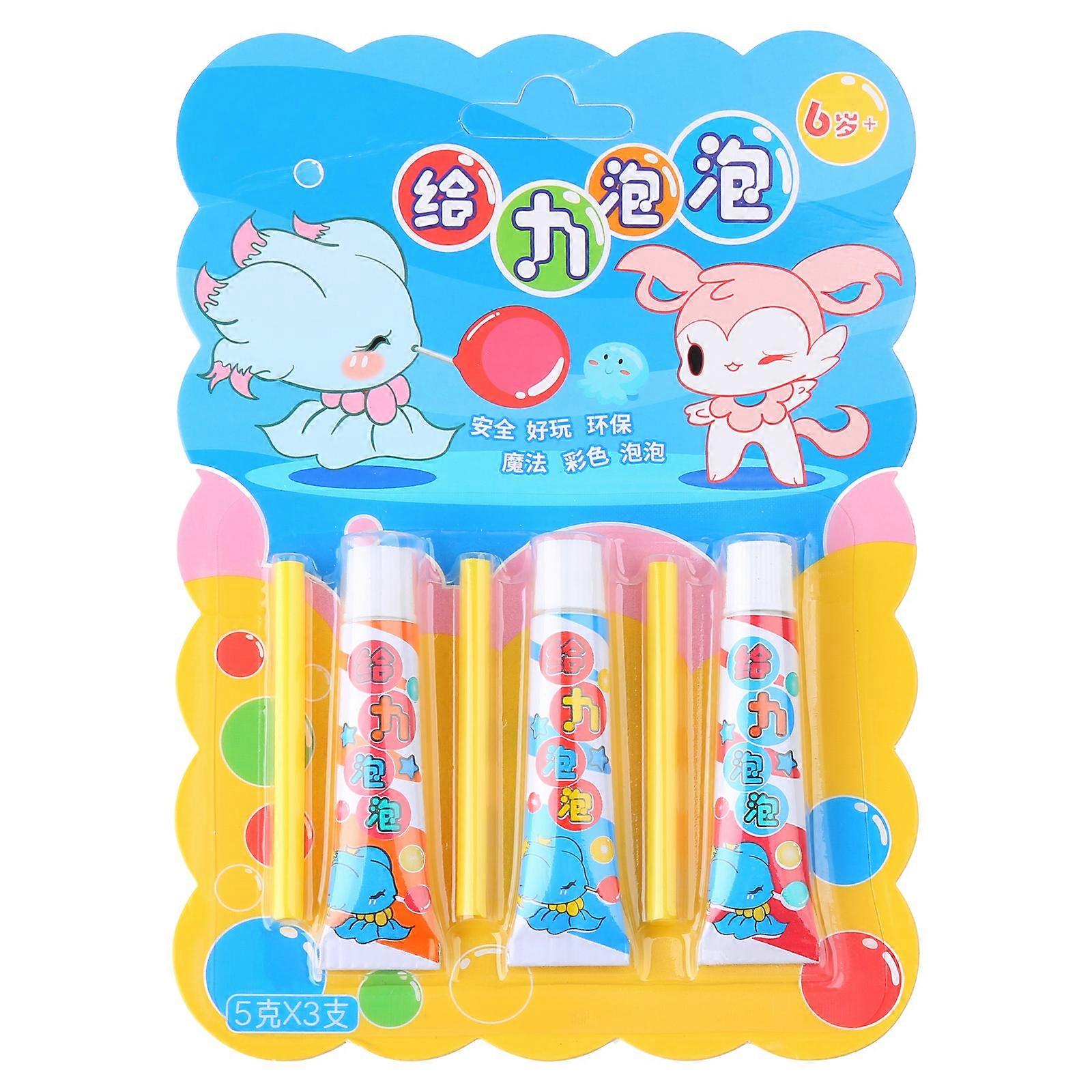 Bubble Glue Paste Colorful Plastic Bubble Blowing Toy Kid’s Interactive Bubble Toys for Outdoor for Play Set Party Suppl