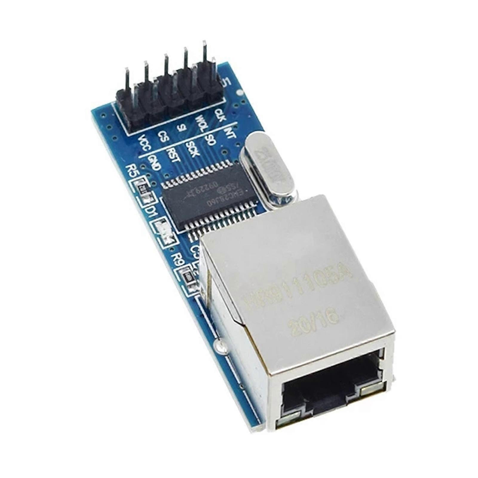 Professional Ethernet LAN Network Module SPI Interface 3.3V Used for 51/AVR-/ARM/PIC Crystal Oscillator 25MHZ