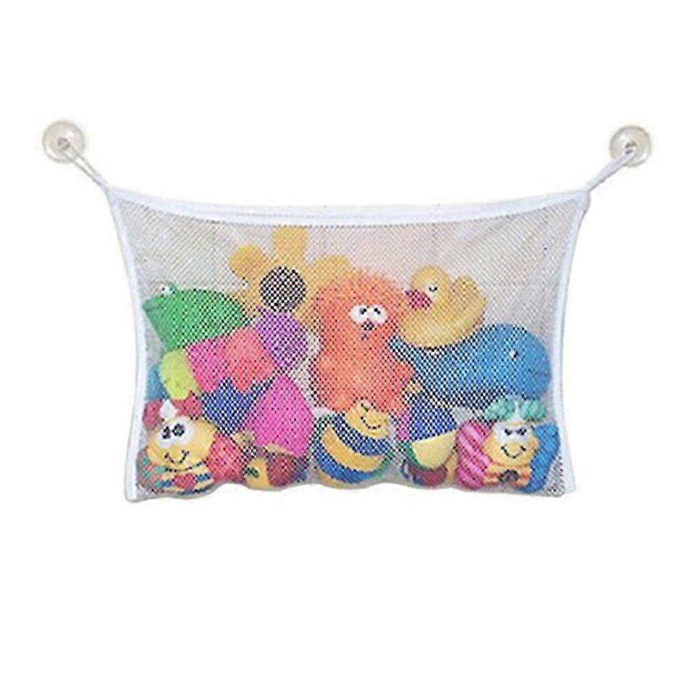 18" x 14" Mesh Toy Storage Bag for Bath Organizer with 2 Extra Strong Suction Cups - Keeps Tub Tidy