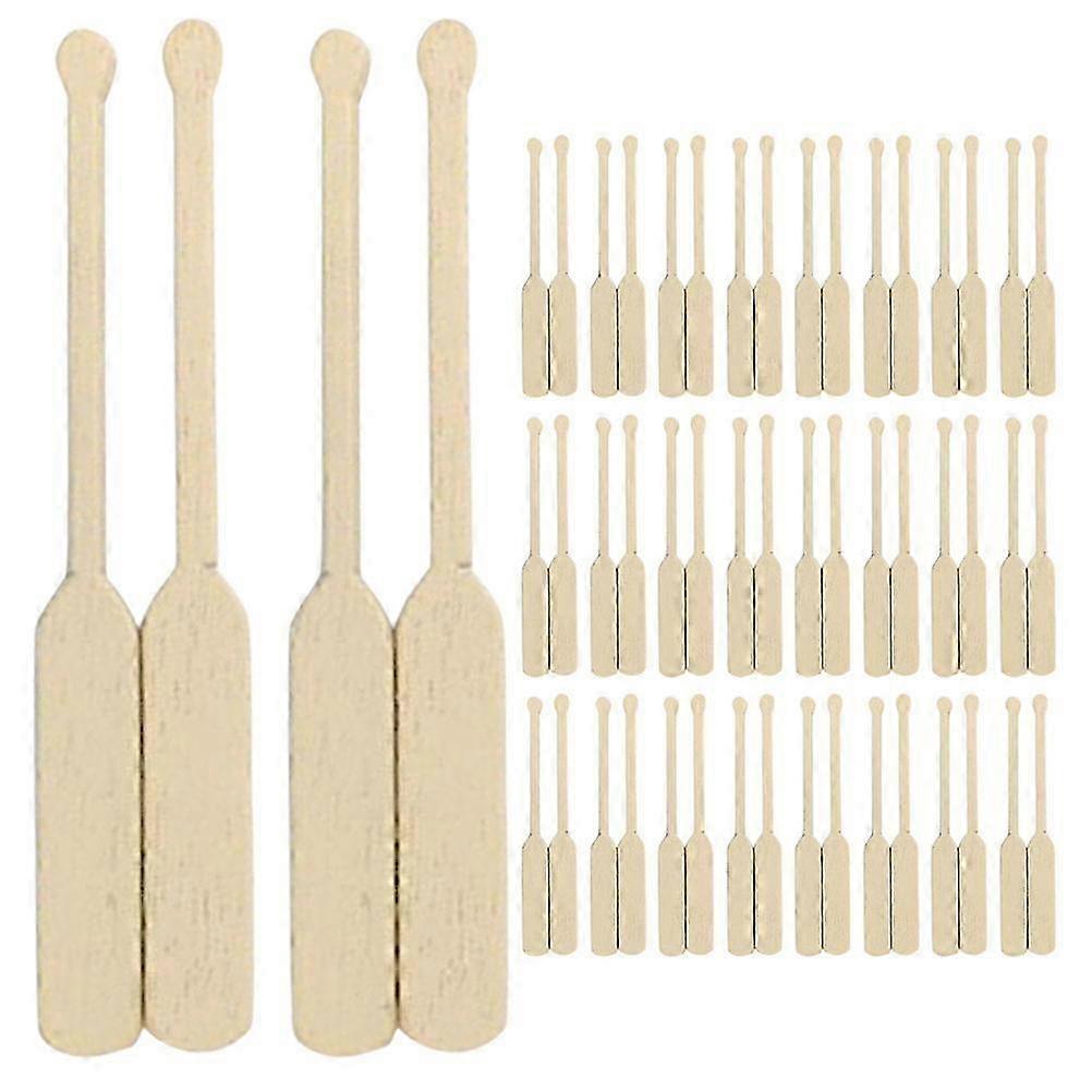 100pcs Mini Beach Paddles 5X0.5X0.2CM Boat Accessory Decor