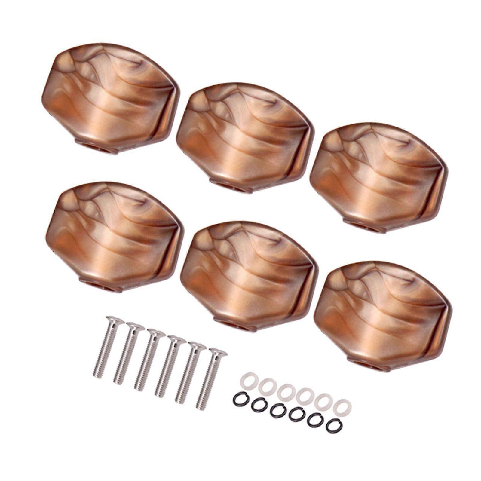 6x Tuning Key Button Hat tuning Peg Delicate Portable Replacement Parts Smooth