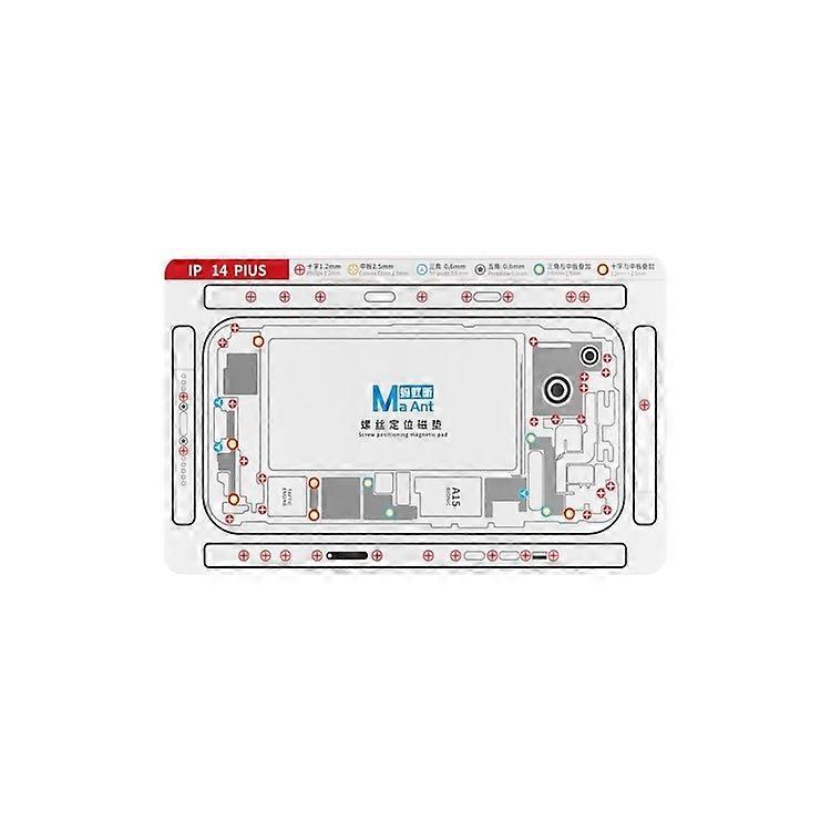 MAANT Compatible For iPhone 14 Plus Double-Sided Magnetic Screw Positioning Soft Mat Phone Repair Tool
