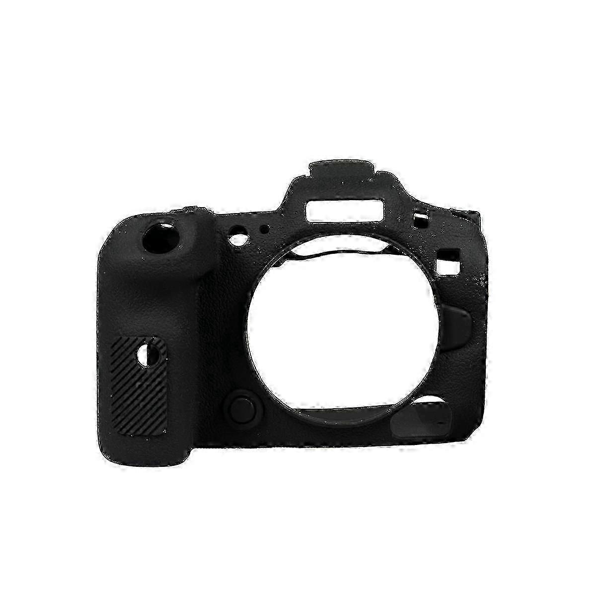 Camera Protective Case Textured Silicone Cover Compatible with a Certain Brand Full-Frame Mirrorless Camera in Black Color
