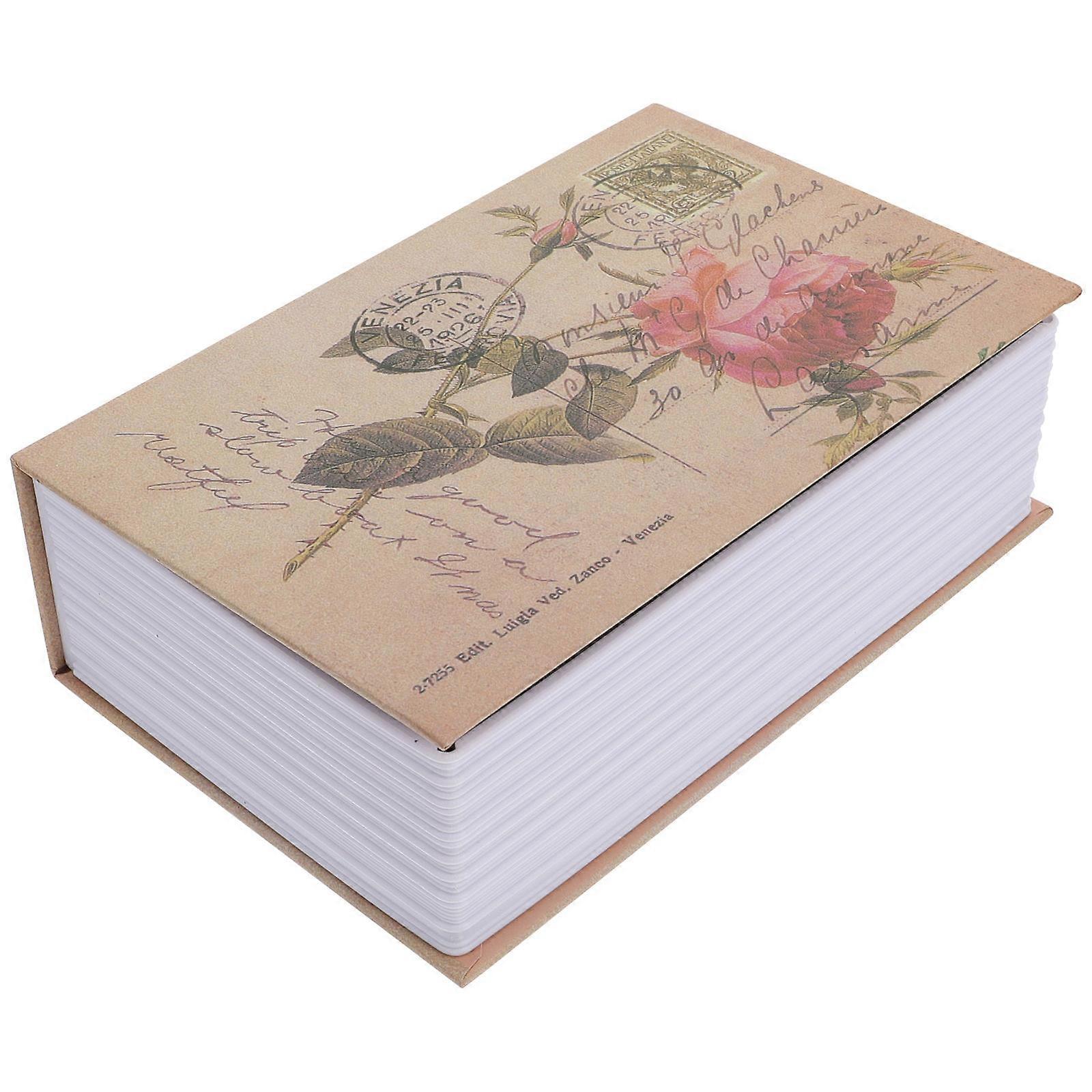 1 Pc Simulation Book Lock Box Metal Security Safe Box Key Type Rose Safe Box