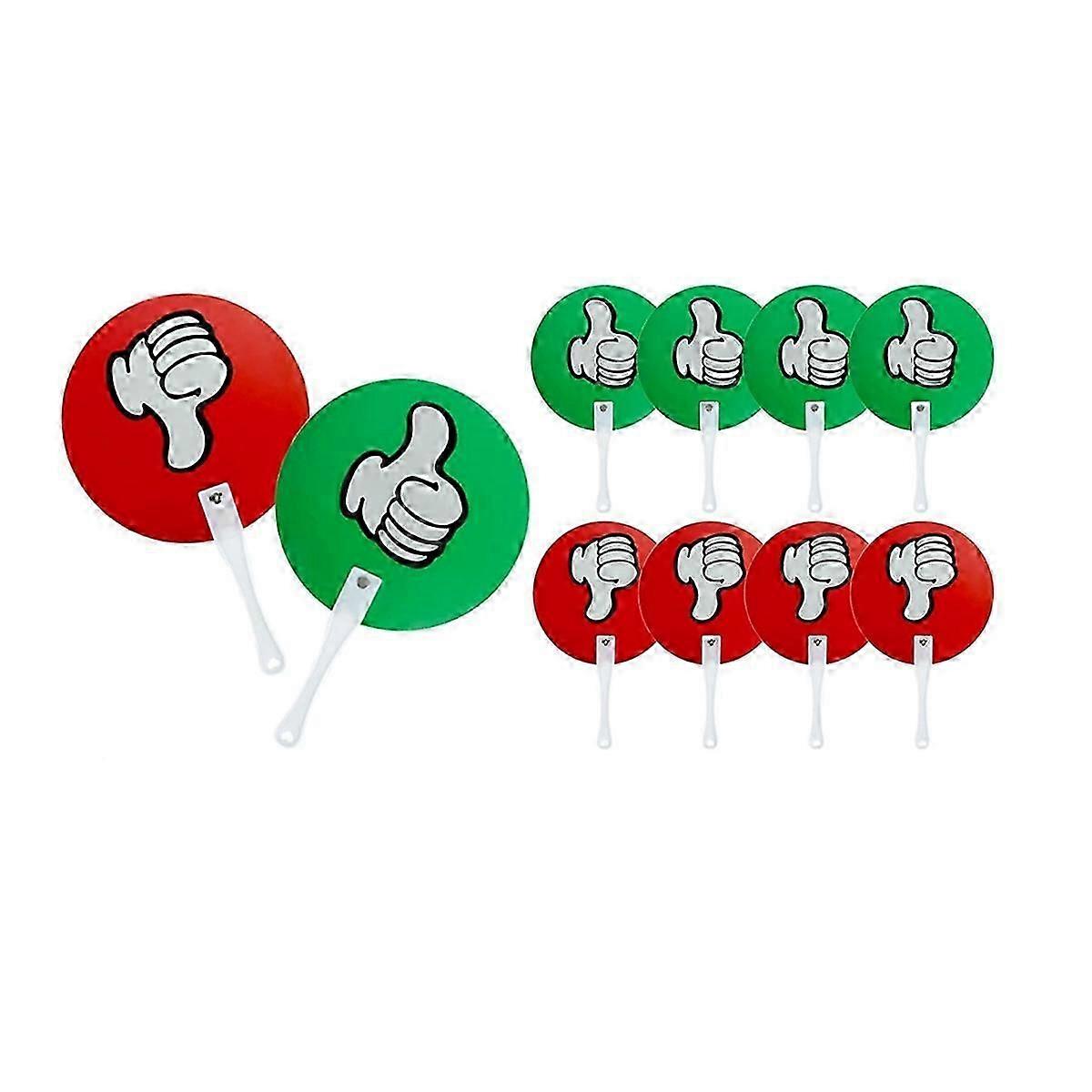 10 Pack Thumb Thumbs Down Classroom Voting Paddles, Yes or No