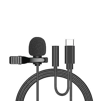 3.55mm Microphone Clip Tie Collar For Mobile Phone Speaking In Lecture 1.5m Type C Bracket Clip Vocal Audio Lapel