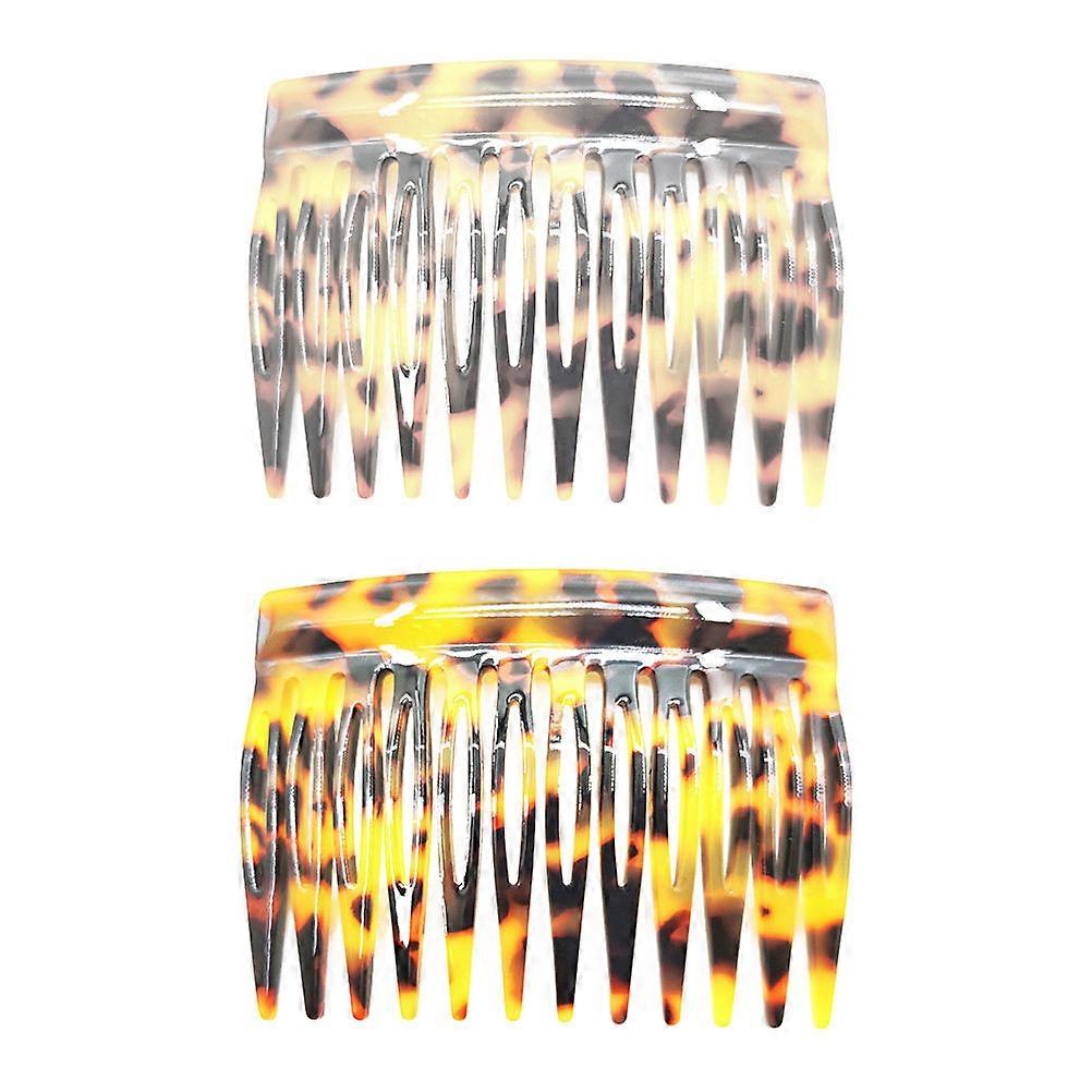 Retro French Leopard Prints Hair Combs for Decoration Use Acetate Fiber Durable Lightweight